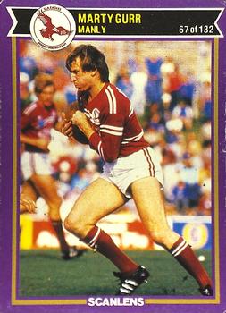 1987 Scanlens Rugby League #67 Marty Gurr Front